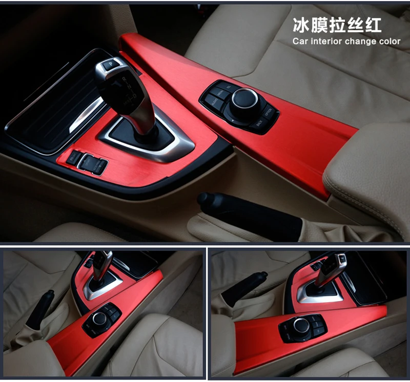 Red Brushed Metallic Vinyl Film-6