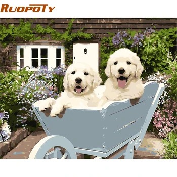 RUOPOTY Frame Lovely Dogs DIY Painting By Numbers Animals Acrylic Paint On Canvas Kits Coloring By Numbers For Home Decors
RUOPOTY Frame Lovely Dogs DIY Painting By Numbers Animals Acrylic Paint On Canvas Kits Coloring By Numbers For Home Decors
