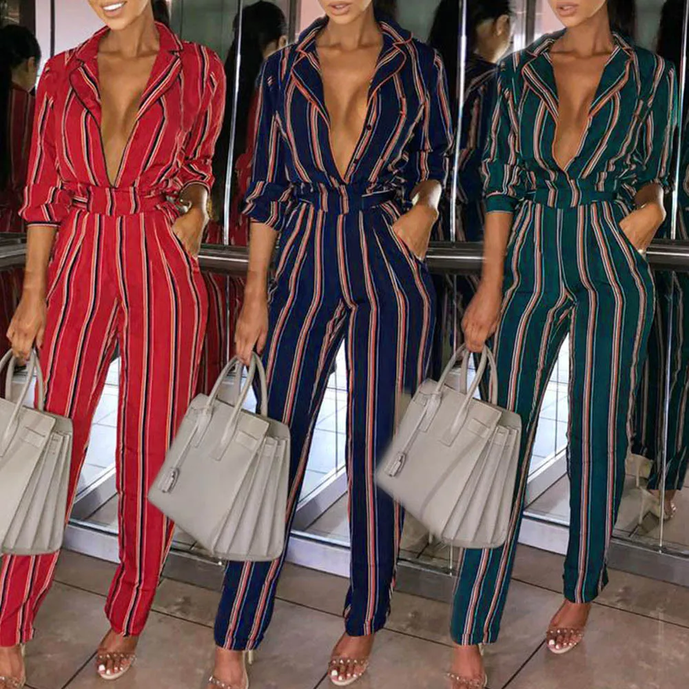 MUQGEW Elegant jumpsuits women 2019 summer Women Stripe Long Sleeve Playsuit Clubwear Straight Leg Party Jumpsuit#G4
MUQGEW Elegant jumpsuits women 2019 summer Women Stripe Long Sleeve Playsuit Clubwear Straight Leg Party Jumpsuit#G4