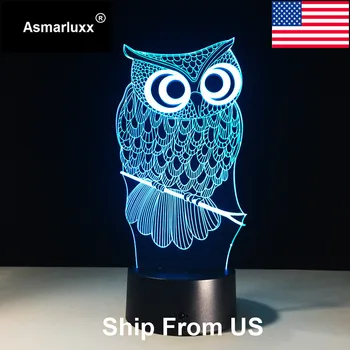 (Ship From US)OWL 3D Night Light RGB Changeable Mood Lamp LED Light DC 5V USB Decorative Table Lamp RGB Changeable For Children
(Ship From US)OWL 3D Night Light RGB Changeable Mood Lamp LED Light DC 5V USB Decorative Table Lamp RGB Changeable For Children
