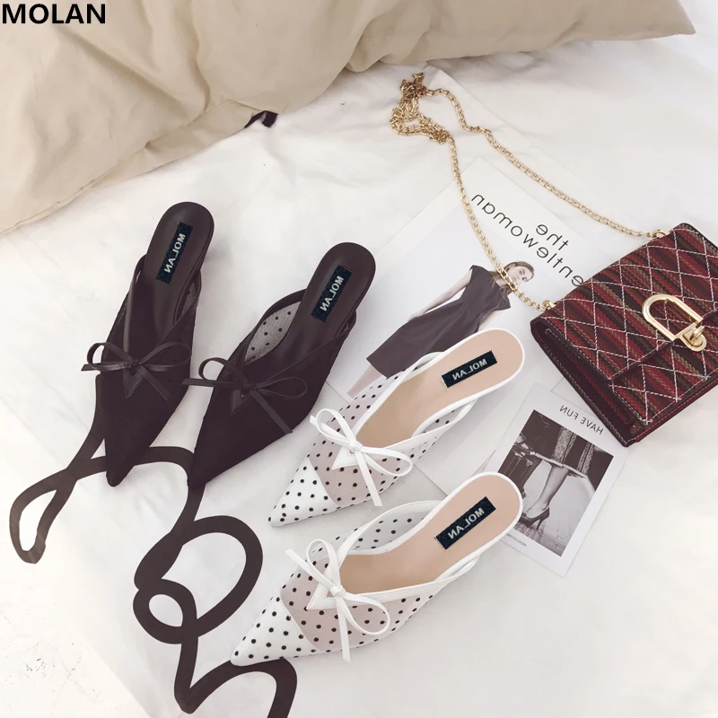 MOLAN Brand Designers 2019 Summer 35-40 Sexy Pot Air Mesh Woman Pointed Shoes Med Kitten Heels Pumps Lady Slip On Loafers Mules
MOLAN Brand Designers 2019 Summer 35-40 Sexy Pot Air Mesh Woman Pointed Shoes Med Kitten Heels Pumps Lady Slip On Loafers Mules