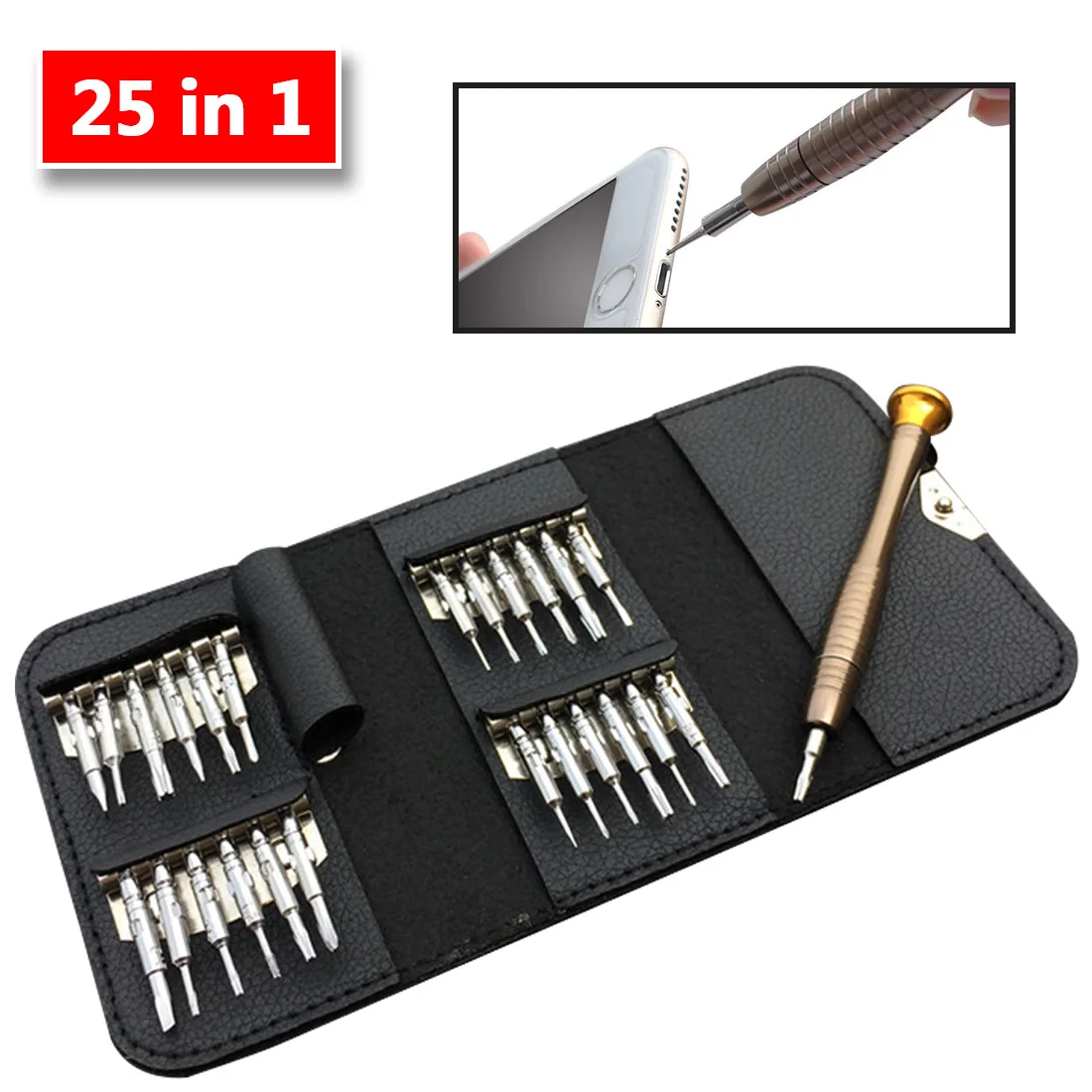 25 Combined 1 Multifunction Manual Screwdriver Bit Set Mobile Phone Repair Tool
25 Combined 1 Multifunction Manual Screwdriver Bit Set Mobile Phone Repair Tool