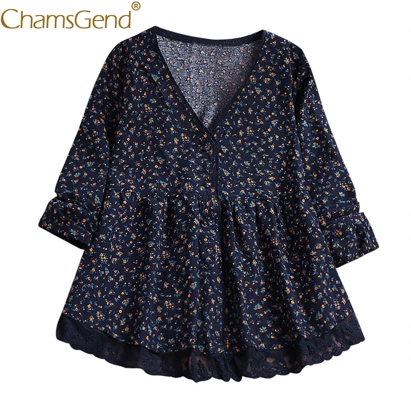 Newly Design Mini Floral Print Women V Neck Tunic Blouse Female Long Sleeve High Waist Floral Lace Loose Plus Size Shirts 81218
Newly Design Mini Floral Print Women V Neck Tunic Blouse Female Long Sleeve High Waist Floral Lace Loose Plus Size Shirts 81218