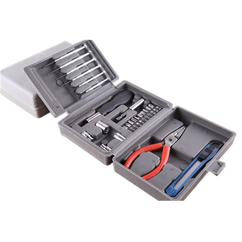 24Pcs New Style Household Tools Set Mixed Ironware Hardware Kit Box For Car computer phone Multi-function Toolbox Multi-tool Set
24Pcs New Style Household Tools Set Mixed Ironware Hardware Kit Box For Car computer phone Multi-function Toolbox Multi-tool Set