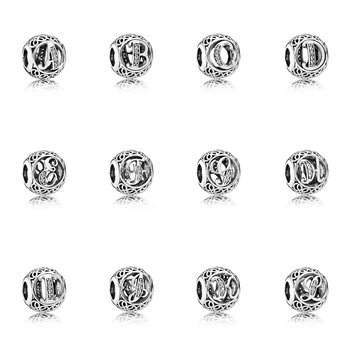 925 Sterling Silver Beads Charms 26 Letters A-L Bead for Diy Women Charms Bracelets & Bangles DYL002
925 Sterling Silver Beads Charms 26 Letters A-L Bead for Diy Women Charms Bracelets & Bangles DYL002