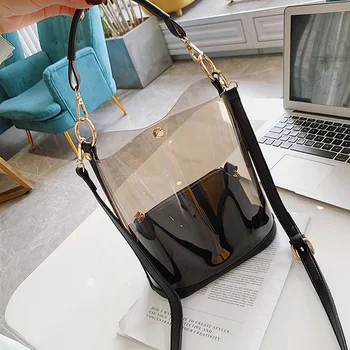 JHD-Fashion 2Pcs Transparent Pvc Ladies Shoulder Bag Summer Beach Large Handbag Casual Handbag Ladies Messenger Bag
JHD-Fashion 2Pcs Transparent Pvc Ladies Shoulder Bag Summer Beach Large Handbag Casual Handbag Ladies Messenger Bag