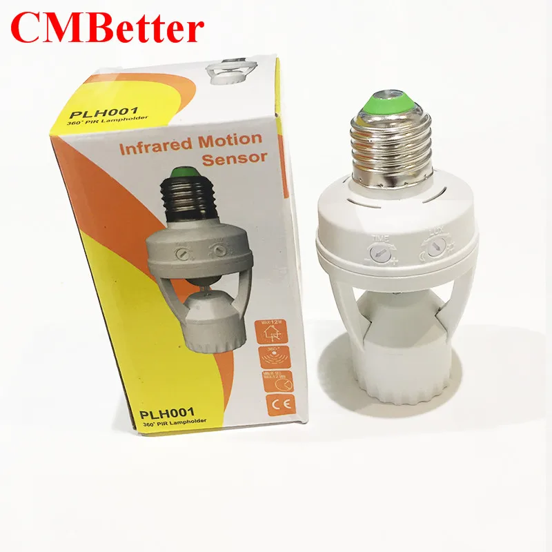 Switch E27 Standard AC 110V-240V LED Lamp Bulb Base Infrared IR Sensor Automatic Wall Light Holder Socket PIR Motion Detector (6)