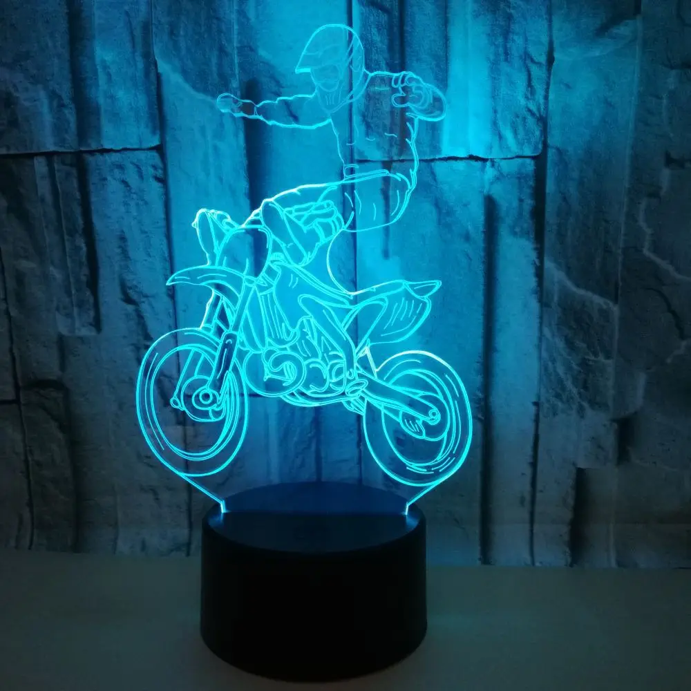 Motorcycle 3d Lamp Colorful Touch Led Visual Gift Decoration Small Table Led Night Light Lovely 7 color change 3D Lamp
Motorcycle 3d Lamp Colorful Touch Led Visual Gift Decoration Small Table Led Night Light Lovely 7 color change 3D Lamp