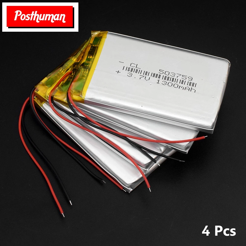 503759 li-ion Lipo cells Lithium Li-Po Polymer 3.7V 1300mAh Lipo Battery Replacement For Bluetooth speaker GPS PDA POS Camera
503759 li-ion Lipo cells Lithium Li-Po Polymer 3.7V 1300mAh Lipo Battery Replacement For Bluetooth speaker GPS PDA POS Camera