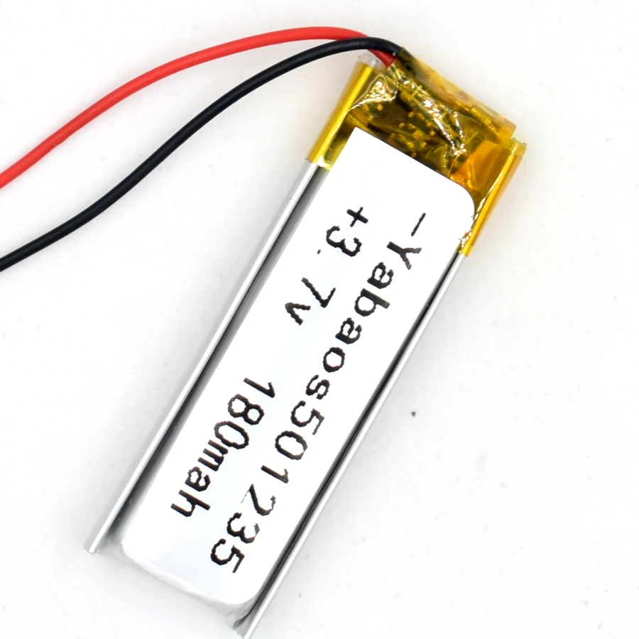 3.7V 180 mAh Li-Polymer Rechargeable Battery 501235 Li Po ion for GPS Bluetooth MP3 MP4 051235
3.7V 180 mAh Li-Polymer Rechargeable Battery 501235 Li Po ion for GPS Bluetooth MP3 MP4 051235