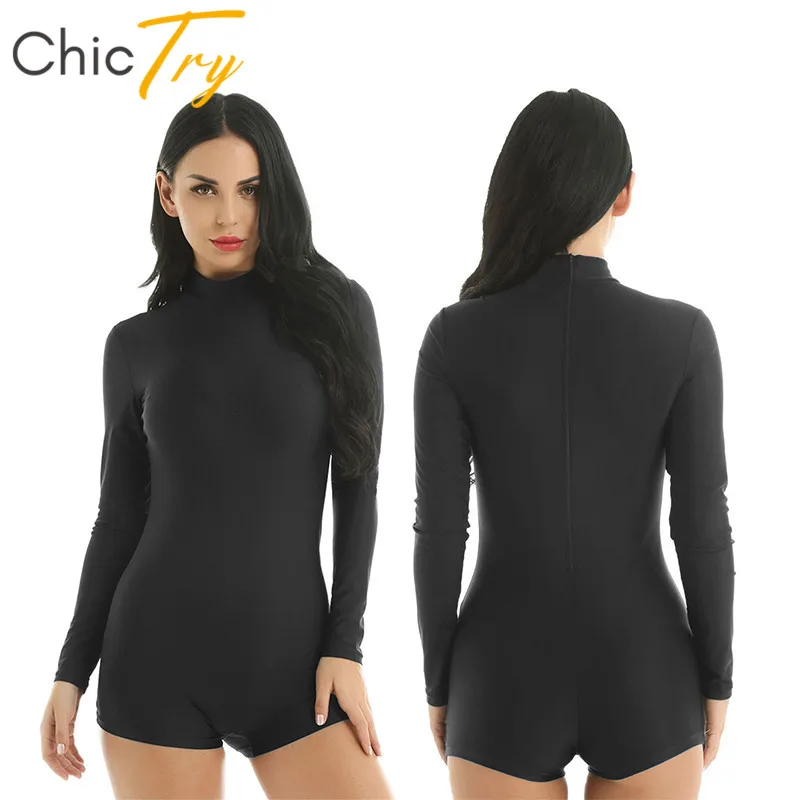ChicTry Solid Color Mock Neck Long Sleeve Adult Ballet Gymnastics Leotard Women Stretchy Bodysuit Gym Unitards Sports Dance Wear
ChicTry Solid Color Mock Neck Long Sleeve Adult Ballet Gymnastics Leotard Women Stretchy Bodysuit Gym Unitards Sports Dance Wear