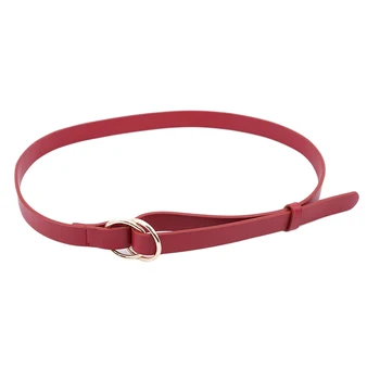 Double Ring Round Buckle multi-color Ladies PU Belt Thin Section Fashion Wild Personality Knot Decoration Female Decorative Belt
Double Ring Round Buckle multi-color Ladies PU Belt Thin Section Fashion Wild Personality Knot Decoration Female Decorative Belt