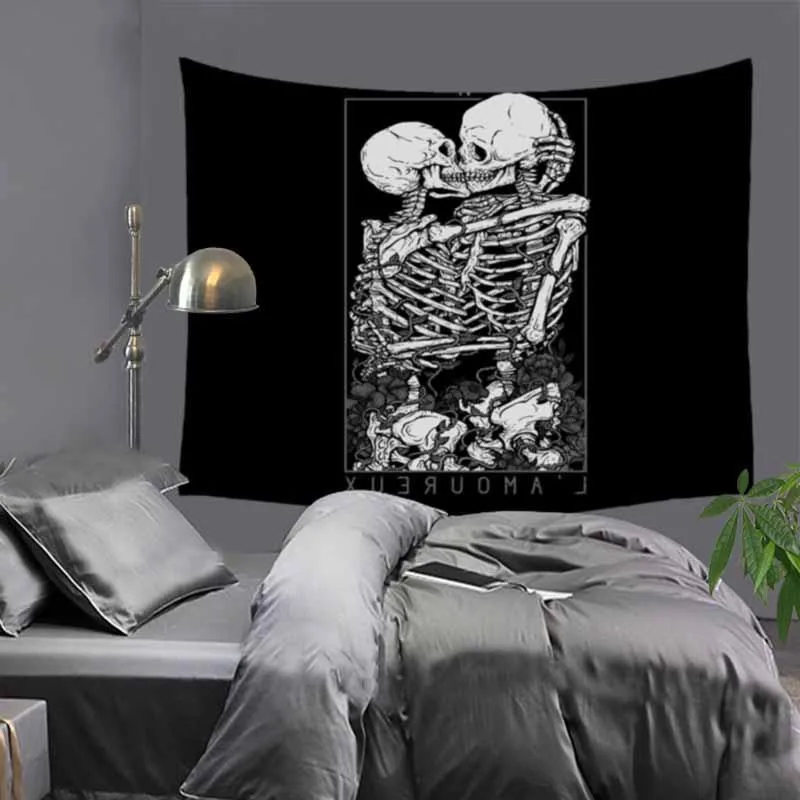 Couple lover creative skull painting tapestry hippie mandala wall hanging Bohemian bedspread dorm decor table cloth 51x60" LZE23
Couple lover creative skull painting tapestry hippie mandala wall hanging Bohemian bedspread dorm decor table cloth 51x60" LZE23