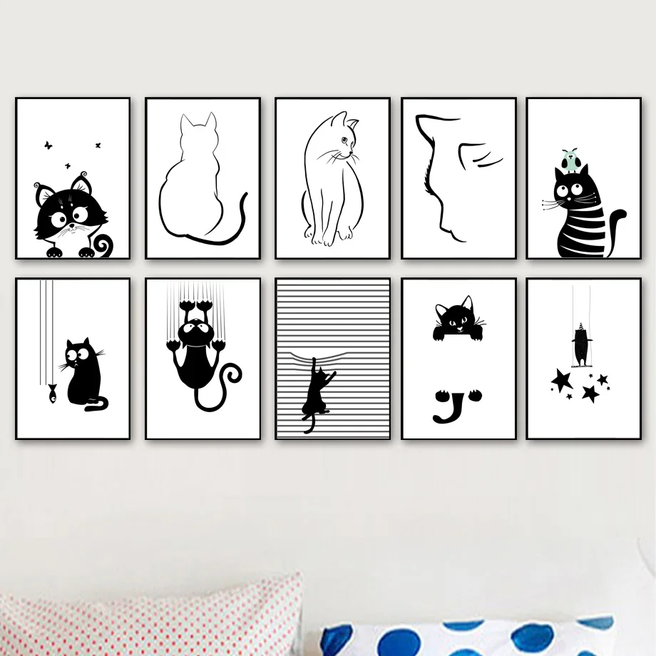 Abstract Cat Nordic Posters And Prints Wall Art Canvas Painting Cartoon Animal Wall Pictures For Living Room Bedroom Home Decor
Abstract Cat Nordic Posters And Prints Wall Art Canvas Painting Cartoon Animal Wall Pictures For Living Room Bedroom Home Decor