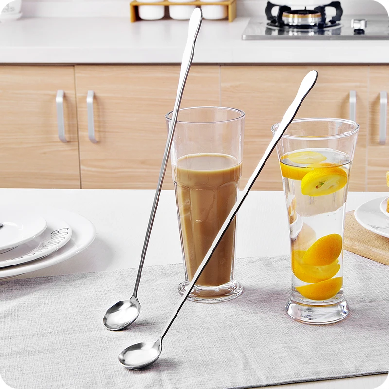 Vacclo Stainless Steel Long Handle Honey Spoon Kitchen Creative Ice Cream Coffee Cocktail Teaspoons Soup Sugar Tableware Supply
Vacclo Stainless Steel Long Handle Honey Spoon Kitchen Creative Ice Cream Coffee Cocktail Teaspoons Soup Sugar Tableware Supply