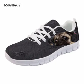 INSTANTARTS Women Sneakers Fashion Casual Flat Shoes 3D Pug Black Denim Printed Women's Flats Breathable Comfortable Shoes Girls
INSTANTARTS Women Sneakers Fashion Casual Flat Shoes 3D Pug Black Denim Printed Women's Flats Breathable Comfortable Shoes Girls