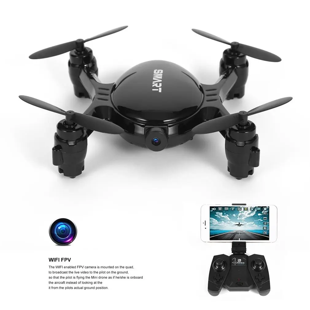 

2.4GHz Real-time 720P Video FPV RC Quadcopter with 0.3MP Built-in Camera Headless Mode Mini Drone with Altitude Hold