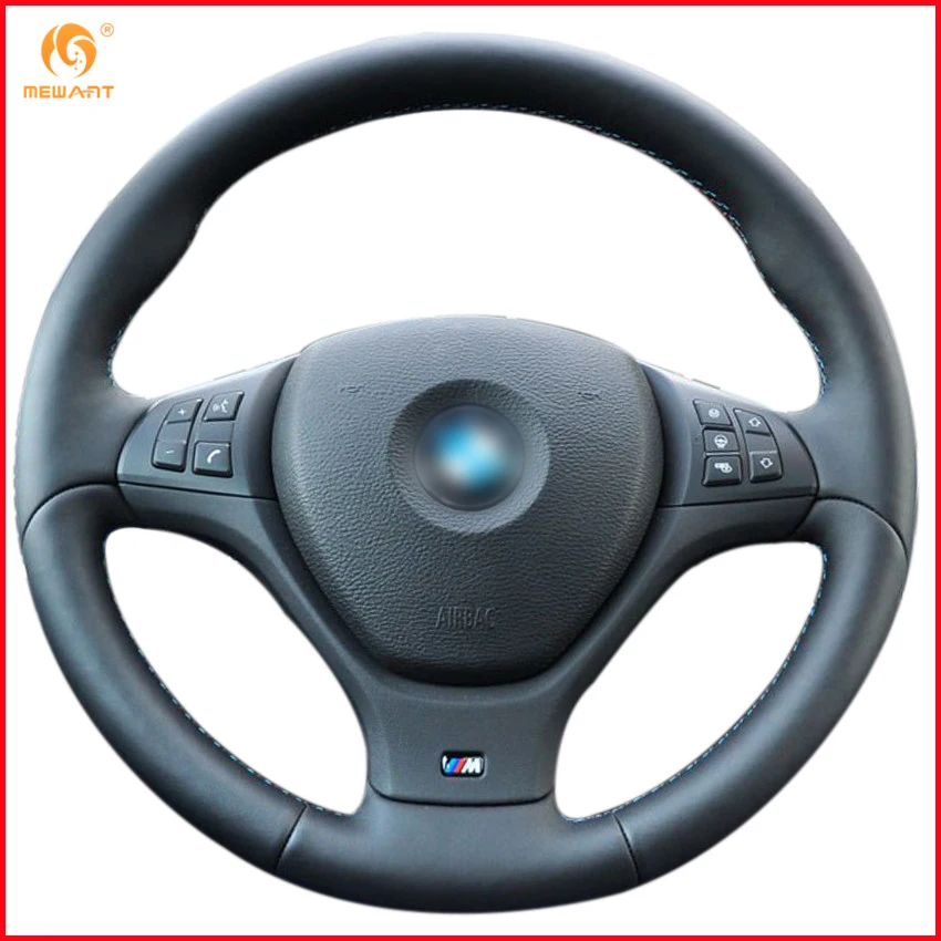 MEWANT Black Genuine Leather Car Steering Wheel Cover for BMW E71 X6 M 2010-2014 E70 X5 M 2010-2013 Interior Accessories Parts
MEWANT Black Genuine Leather Car Steering Wheel Cover for BMW E71 X6 M 2010-2014 E70 X5 M 2010-2013 Interior Accessories Parts