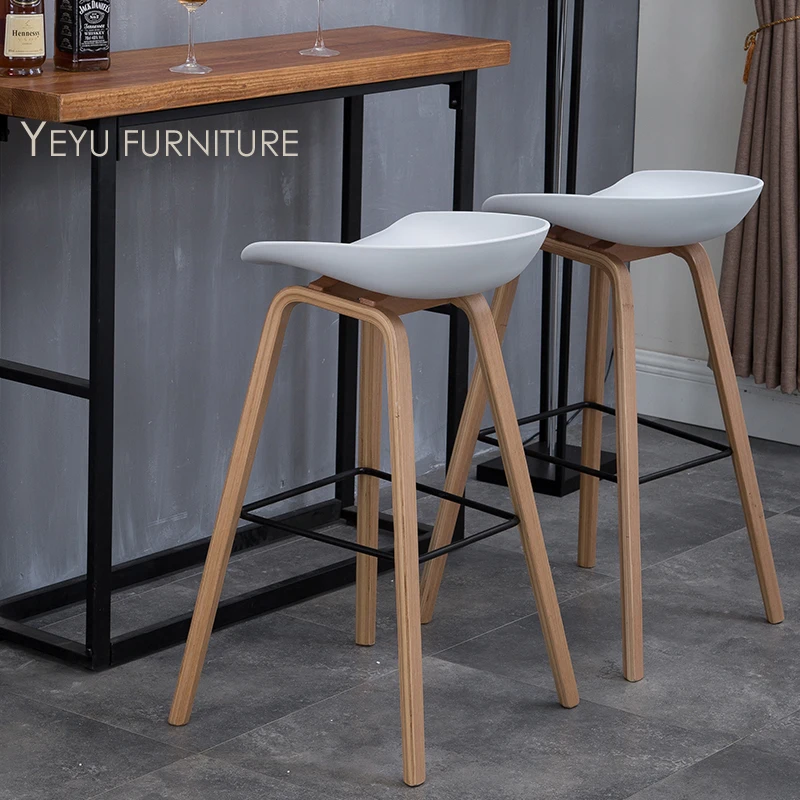 Современный дизайн стул из твердой древесины и полипропилена пластиковый