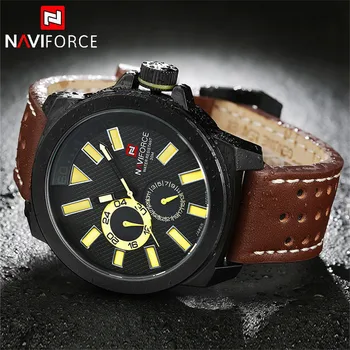 NAVIFORCE Brand Men's Sports Watches Luxury Casual Leather Quartz Stop Watch Analog Waterproof Relogios Masculino 2019 Hot Sale
NAVIFORCE Brand Men's Sports Watches Luxury Casual Leather Quartz Stop Watch Analog Waterproof Relogios Masculino 2019 Hot Sale