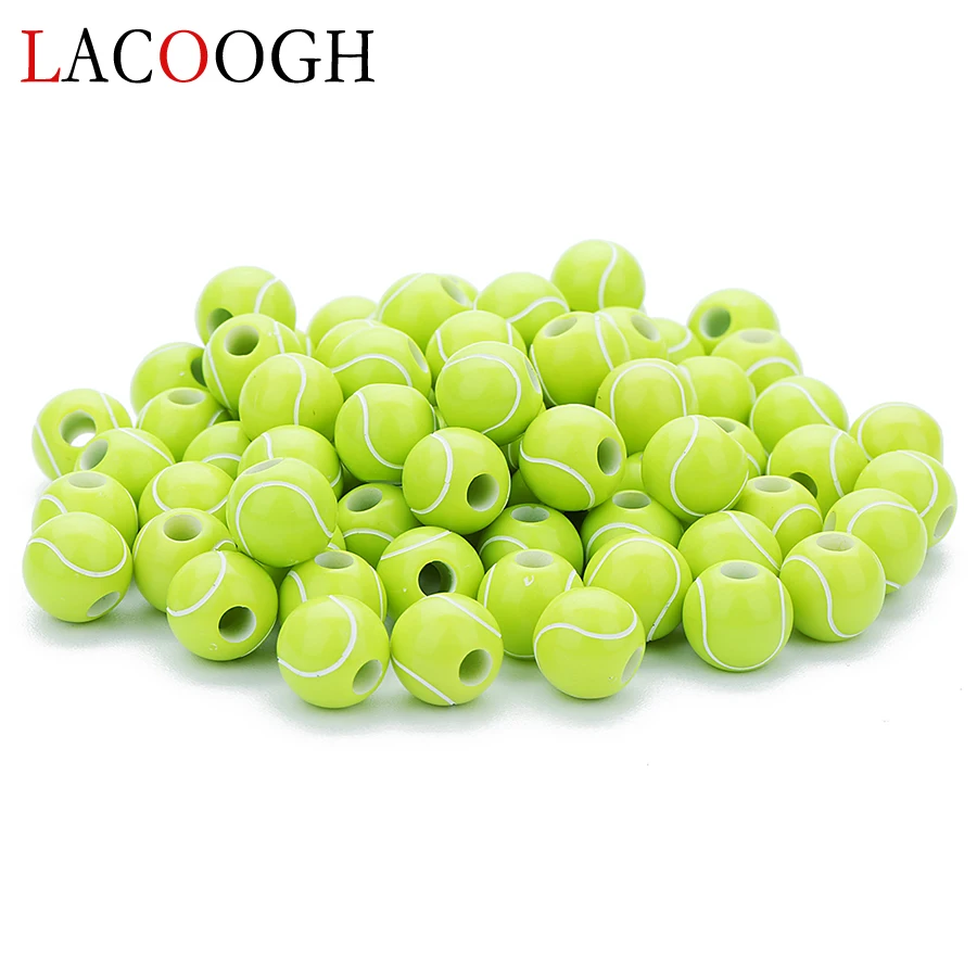 New Wholesale Sporty 50pcs 12mm Green Acrylic Beads Tennis Ball Spacer Beads With 4mm Hole for DIY Bracelets Jewelry Making
New Wholesale Sporty 50pcs 12mm Green Acrylic Beads Tennis Ball Spacer Beads With 4mm Hole for DIY Bracelets Jewelry Making