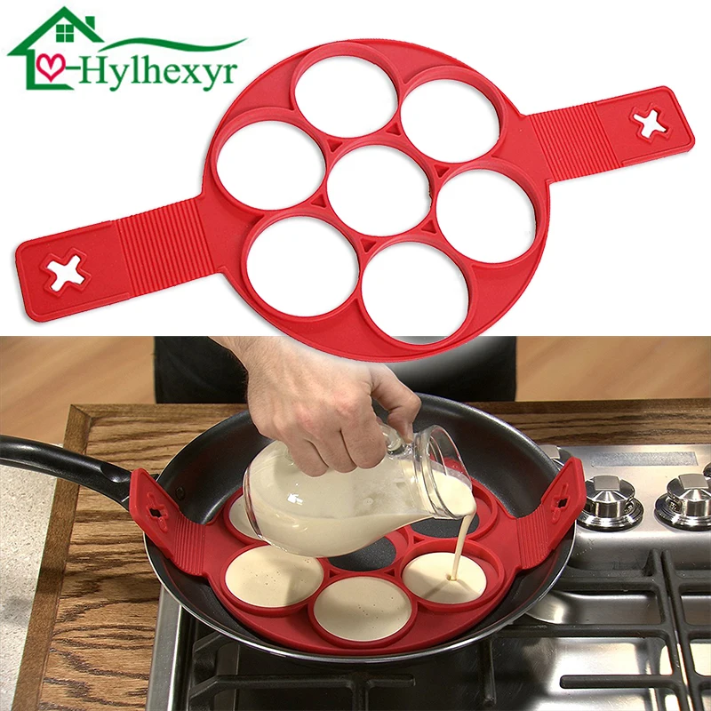 Silicone Pancake Maker Egg Omelet Mold Cooking Tools Kitchen Gadgets Panicakes Fast& Easy Way to Make Perfect Gift Pancake Mold
Silicone Pancake Maker Egg Omelet Mold Cooking Tools Kitchen Gadgets Panicakes Fast& Easy Way to Make Perfect Gift Pancake Mold