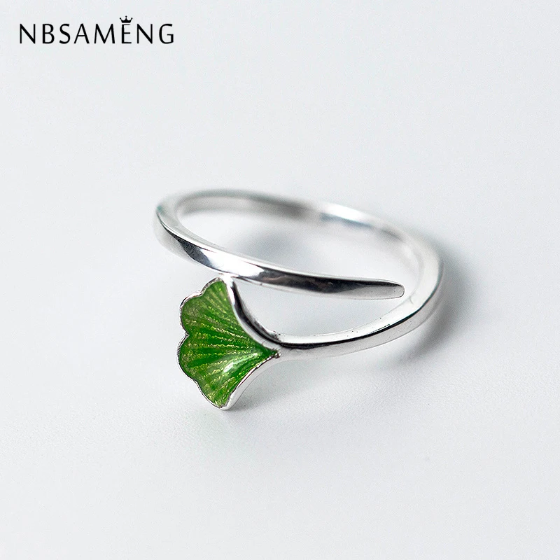 NBSAMENG 100% 925 Sterling Silvr Green Red Geometric Ginkgo Biloba Rings Leaf Opening Adjustable For Women Ring Gift Jewelry
NBSAMENG 100% 925 Sterling Silvr Green Red Geometric Ginkgo Biloba Rings Leaf Opening Adjustable For Women Ring Gift Jewelry