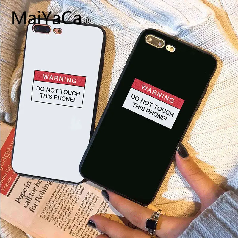 MaiYaCa Lucky WARNING DO NOT TOUCH THIS PHONE Black Soft Shell Phone Case For Apple iphone 7 7plus X 8 8plus 6s 6 6plus 5 5s 5c
MaiYaCa Lucky WARNING DO NOT TOUCH THIS PHONE Black Soft Shell Phone Case For Apple iphone 7 7plus X 8 8plus 6s 6 6plus 5 5s 5c