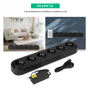 100-240V Single Row of Six-way Charger Walkie Talkie Quick & Safe Charger for Baofeng UV-5R RT-5R for US Plug
100-240V Single Row of Six-way Charger Walkie Talkie Quick & Safe Charger for Baofeng UV-5R RT-5R for US Plug