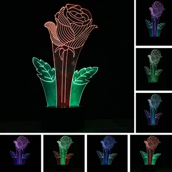 3D Rose LED Lava lampara Two-tone 7 Colors Change USB Base Touch Baby Child Night Light Table Lamp Xmas Gift Wedding Decor
3D Rose LED Lava lampara Two-tone 7 Colors Change USB Base Touch Baby Child Night Light Table Lamp Xmas Gift Wedding Decor