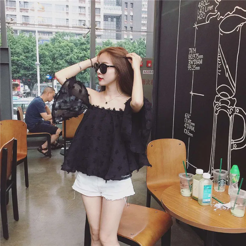Women Summer Korean Fashion Off Shoulder Shirt New Arrival Casual Loose Top Female Slash Neck Butterfly Sleeve Sexy Blouse 62310
Women Summer Korean Fashion Off Shoulder Shirt New Arrival Casual Loose Top Female Slash Neck Butterfly Sleeve Sexy Blouse 62310