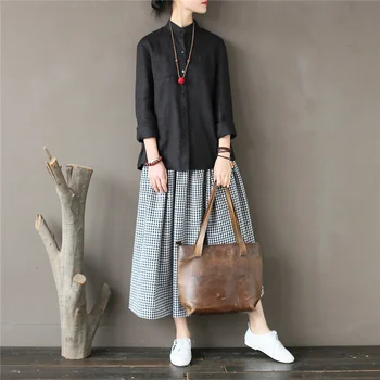 2018 Vintage Long sleeve blouse shirt Women Mori Girl black white pocket Linen Tops Feminine Blouse Chemise Femme Breif Blusas
2018 Vintage Long sleeve blouse shirt Women Mori Girl black white pocket Linen Tops Feminine Blouse Chemise Femme Breif Blusas