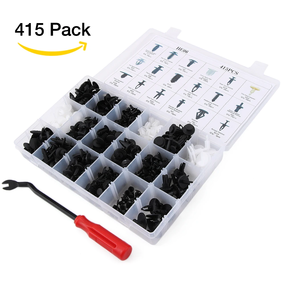 415Pcs Car Body Plastic Push Pin Rivet Fasteners Trim Moulding Clip Screwdriver auto accessories
415Pcs Car Body Plastic Push Pin Rivet Fasteners Trim Moulding Clip Screwdriver auto accessories