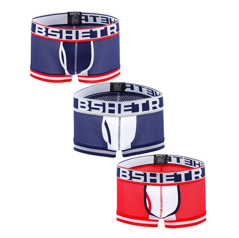 3 pcs/lot Men Underwear Mesh boxer BSHETR Brand New Sexy Breathable boxer shorts Slip Gay Men Underpants Comfortable Male Boxers
3 pcs/lot Men Underwear Mesh boxer BSHETR Brand New Sexy Breathable boxer shorts Slip Gay Men Underpants Comfortable Male Boxers