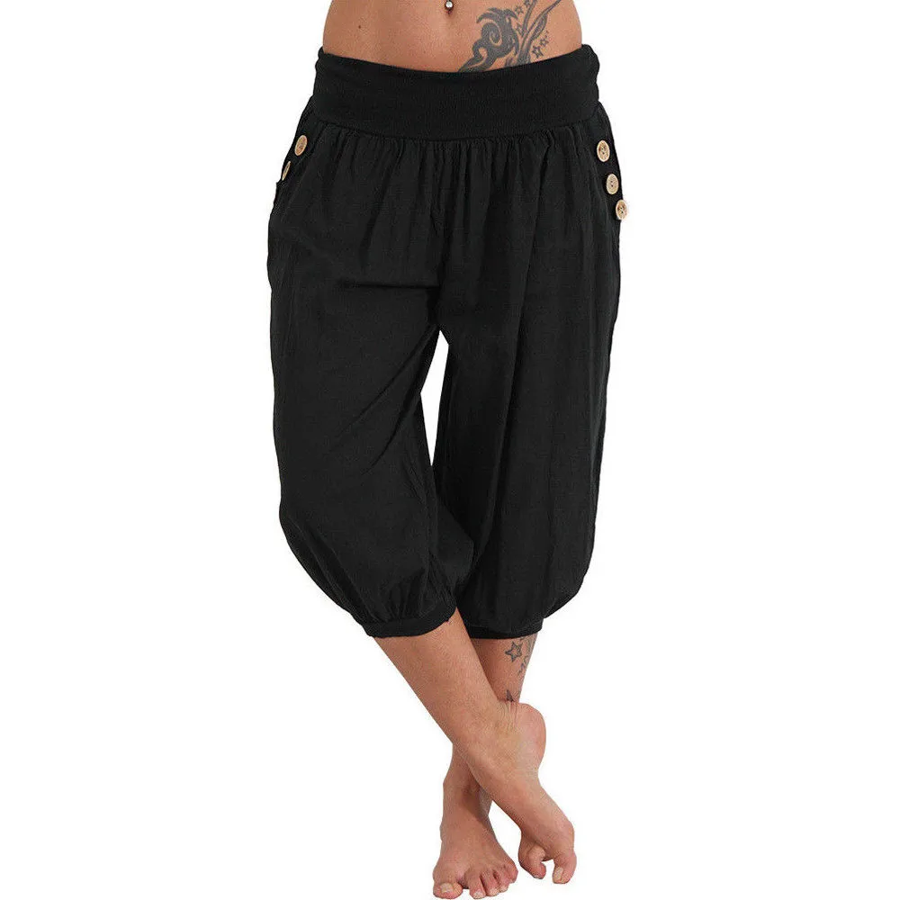 Women Summer Trousers Elastic Waist Boho Check Pants Baggy Wide Leg Plus Size Yoga Capris Femme Roupas Femininas Fitness Pants
Women Summer Trousers Elastic Waist Boho Check Pants Baggy Wide Leg Plus Size Yoga Capris Femme Roupas Femininas Fitness Pants