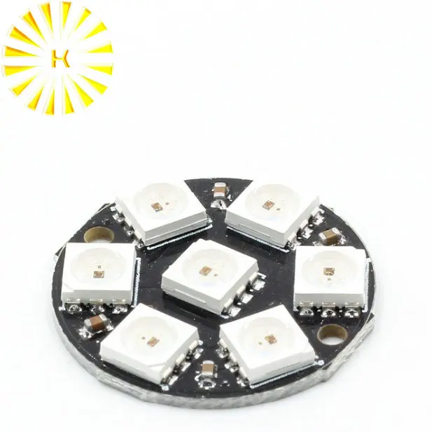 Кольцевая Светодиодная лампа WS2812 5050 RGB 7 бит со встроенными драйверами для
