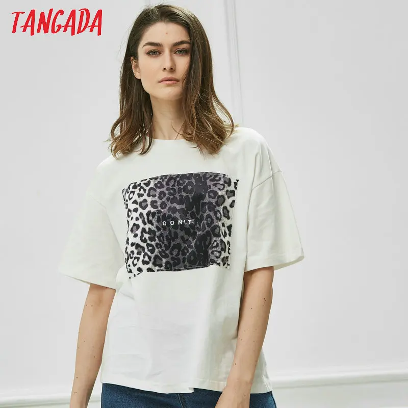 Tangada fashion black white t shirt korean clothes animal pattern t shirt short sleeve vogue casual top tee female shirts 2TB01
Tangada fashion black white t shirt korean clothes animal pattern t shirt short sleeve vogue casual top tee female shirts 2TB01