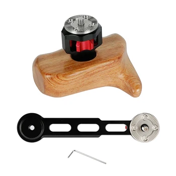 CAMVATE Wooden Handle (Right) with Nato Rail M6 Rosette Extension Arm for Camera C1697
CAMVATE Wooden Handle (Right) with Nato Rail M6 Rosette Extension Arm for Camera C1697