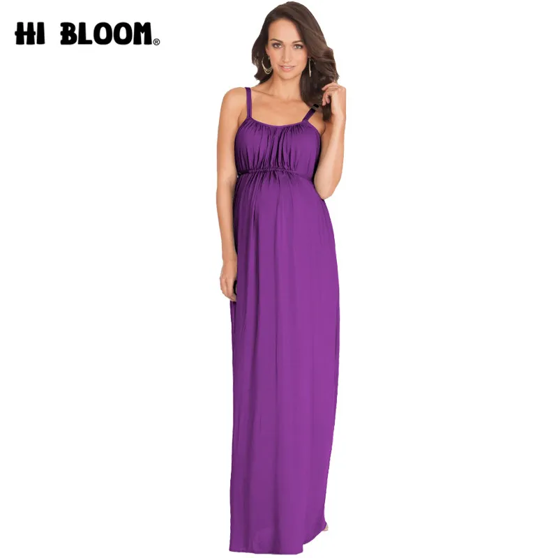 Summer Cami Maternity Maxi Dress with Adjustable Back Waist Tie for Pregnant Women Purple Blue Ruched Pregnancy Gown Dresses
Summer Cami Maternity Maxi Dress with Adjustable Back Waist Tie for Pregnant Women Purple Blue Ruched Pregnancy Gown Dresses