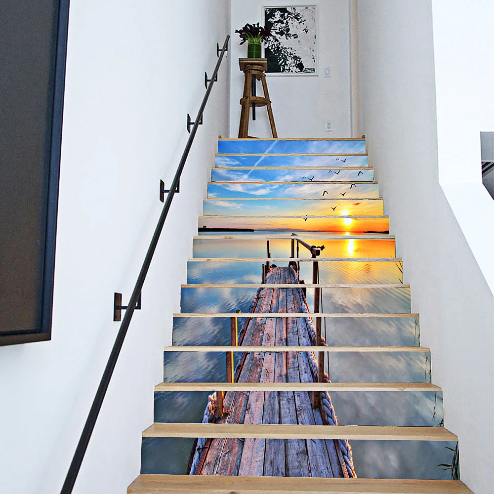 6pcs/13pcs DIY Stair Stickers 3D Seaside Scenery Stairway Stickers for Room Stairs Decoration Home Decor Floor Wall Sticker
6pcs/13pcs DIY Stair Stickers 3D Seaside Scenery Stairway Stickers for Room Stairs Decoration Home Decor Floor Wall Sticker