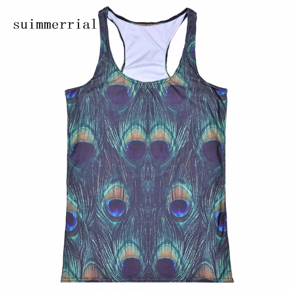 New Peacock Feather Design Tops Harajuku Sleeveless T Shirts Fitness Women Vest Casual Camisole Tank Top
New Peacock Feather Design Tops Harajuku Sleeveless T Shirts Fitness Women Vest Casual Camisole Tank Top