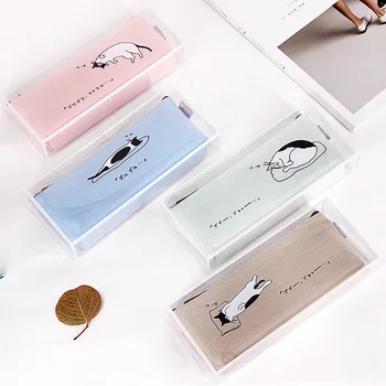 1pcs 21009 and creative new products sleep cat canvas pen bag cartoon animals square stationery box Korean version
1pcs 21009 and creative new products sleep cat canvas pen bag cartoon animals square stationery box Korean version