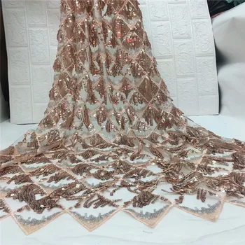 Madison Gold Color Latest African Lace Fabric High Quality French Sequins Embroiery Tulle Lace Fabric For Nigerian Party 5yards 
Madison Gold Color Latest African Lace Fabric High Quality French Sequins Embroiery Tulle Lace Fabric For Nigerian Party 5yards