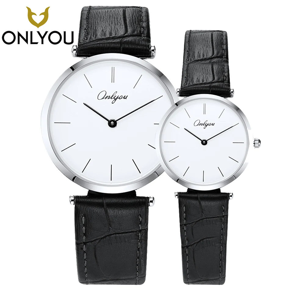 ONLYOU 2PCS Simple Men Watch Lovers Black Leather Band Ladies Fashion Casual Women Watches Business for boys Relogio Feminino
ONLYOU 2PCS Simple Men Watch Lovers Black Leather Band Ladies Fashion Casual Women Watches Business for boys Relogio Feminino