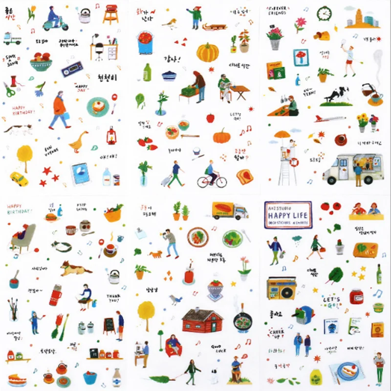 Cartoon Transparent Stationery Stickers PVC Cute Diary Booklet Decoration Scrap Book Korea Happy Life Everyday Planner Sticker
Cartoon Transparent Stationery Stickers PVC Cute Diary Booklet Decoration Scrap Book Korea Happy Life Everyday Planner Sticker