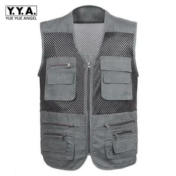 Top Fashion Mens Sleeveless Jacket Fisherman Waistcoat New Male Summer Mesh Vest Coat Tank Top Plus Size 4XL Free Shipping
Top Fashion Mens Sleeveless Jacket Fisherman Waistcoat New Male Summer Mesh Vest Coat Tank Top Plus Size 4XL Free Shipping