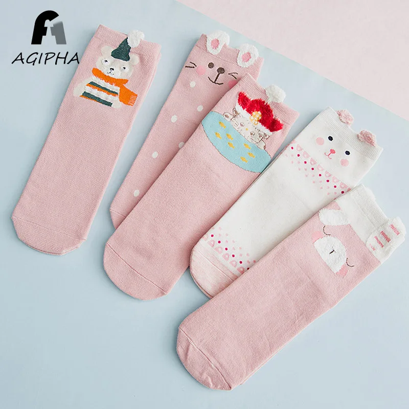 Women Cute Cartoon Socks Harajuku Kawaii Christmas Socks Female Casual Cotton Cartoon Patterned Cat Sokken for Girls 5 Pair/lot
Women Cute Cartoon Socks Harajuku Kawaii Christmas Socks Female Casual Cotton Cartoon Patterned Cat Sokken for Girls 5 Pair/lot