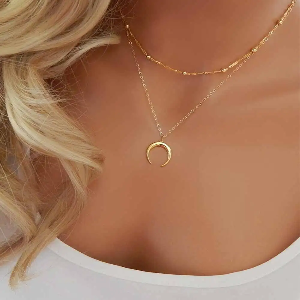 ALIUTOM 2017 New Fashion Double Horn Necklace Crescent Moon Necklace Boho Jewelry Minimal Girlfriend Gift
ALIUTOM 2017 New Fashion Double Horn Necklace Crescent Moon Necklace Boho Jewelry Minimal Girlfriend Gift