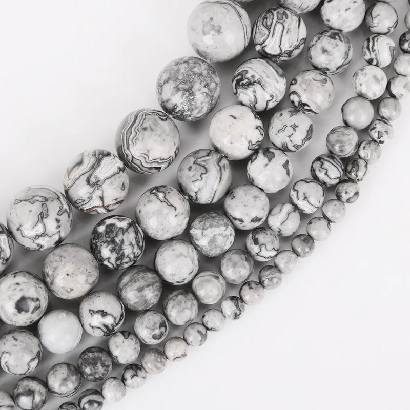 4/6/8/10/12mm New Natural Grey Map Stone Round Beads For Jewelry Making DIY Bracelet Necklace Material Strand15''
4/6/8/10/12mm New Natural Grey Map Stone Round Beads For Jewelry Making DIY Bracelet Necklace Material Strand15''