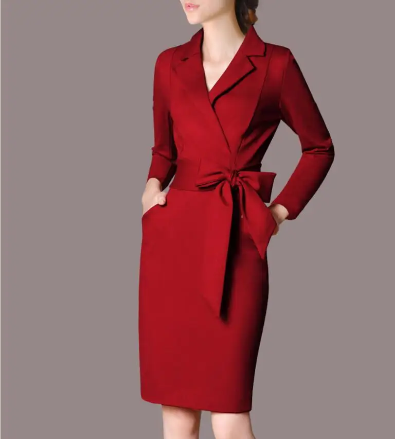New Autumn winter women Turn-down Collar Long sleeve Robe Casual work office dress plus size Bow Belt Bodycon Dress
New Autumn winter women Turn-down Collar Long sleeve Robe Casual work office dress plus size Bow Belt Bodycon Dress